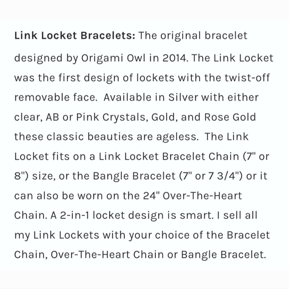 ORIGAMI OWL Swarovski Gold Link Locket ONLY - Picture 3 of 7